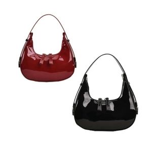 Patent leather Shoulder bag in Red and Black